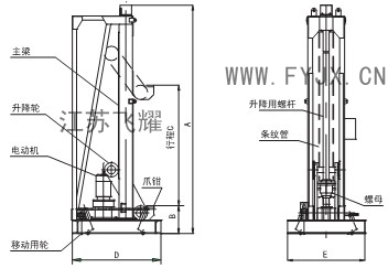 电动液压架车机示意图